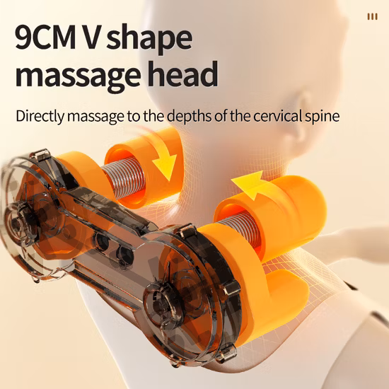 Cadeira de massagem portátil para amassar o pescoço, massageador, assento para escritório em casa, almofada de massagem shiatsu com calor