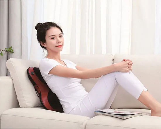 Clássico venda quente luxo amassar shiatsu terapia térmica infravermelha assento de carro portátil suporte cintura almofada massagem borboleta